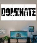 Dominate Split Poster – Gym Motivation