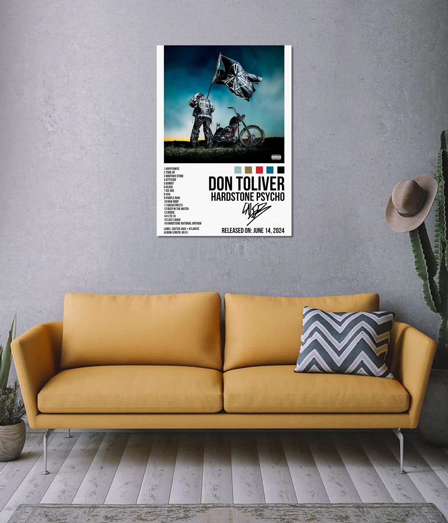 Don Toliver Hardstone Psycho Album Poster on Wall - Everanta