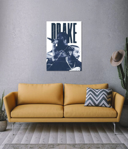 Drake Stylish Music Wall Poster on Wall - Everanta