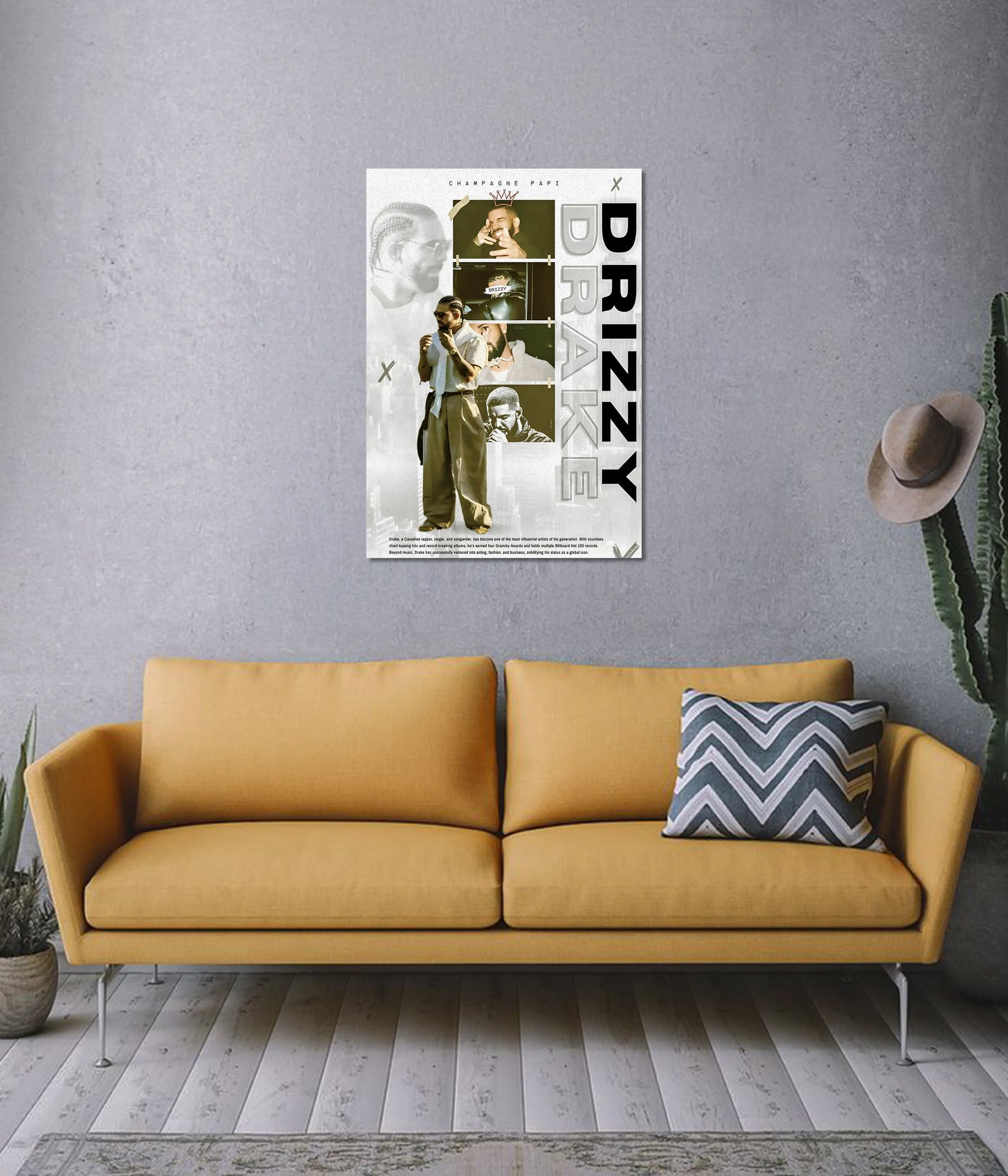 Drizzy Drake Wall Poster on Wall - Everanta