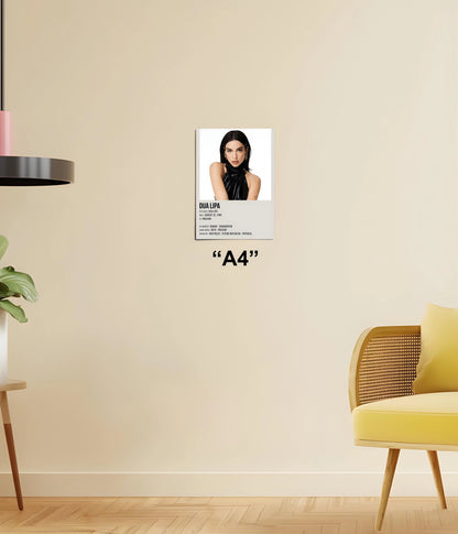 Dua Lipa in Vibe Mode – Music & Bandit Art Wall Poster A4 SIze - Everanta