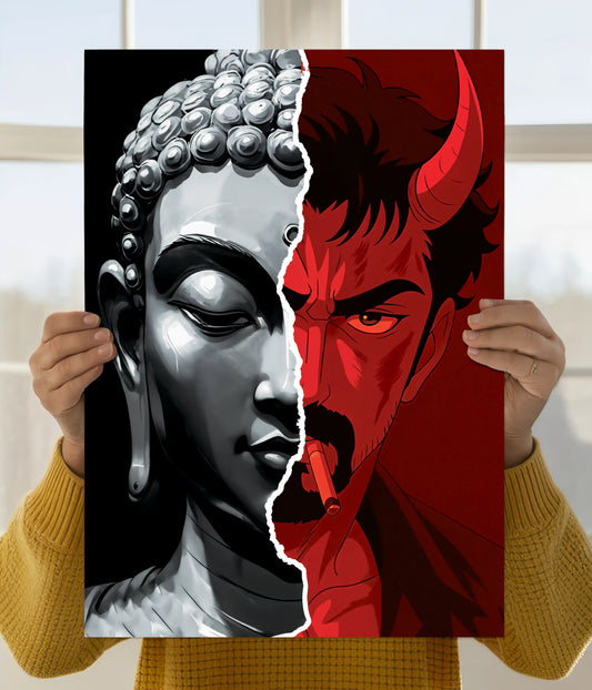 Duality Within – Good vs Evil Aesthetic Poster Main Image - Everanta