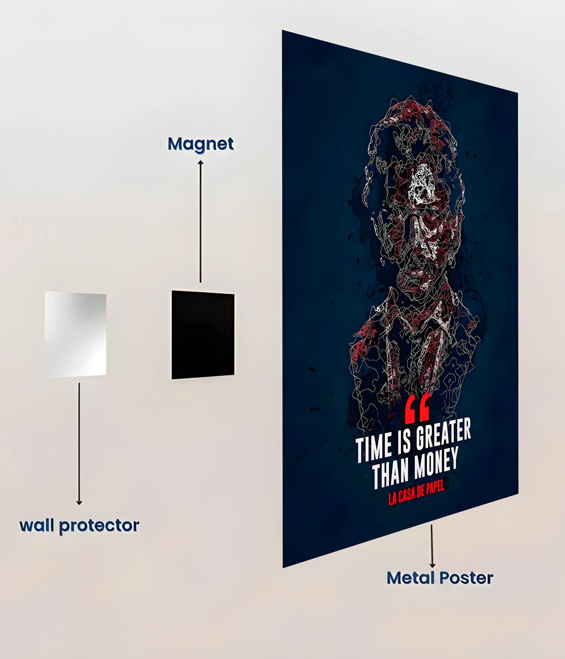 Easy to Mount Money Heist Metal Poster - Everanta