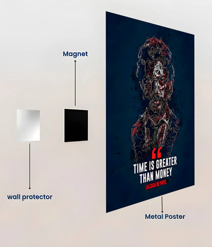 Easy to Mount Money Heist Metal Poster - Everanta