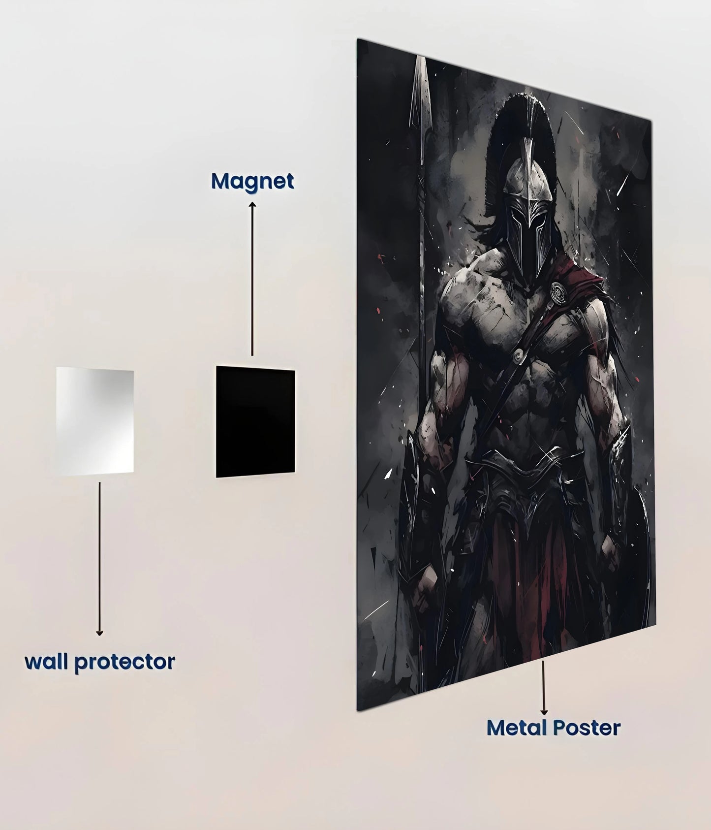 Easy to Mount Spartan Metal Poster - Everanta
