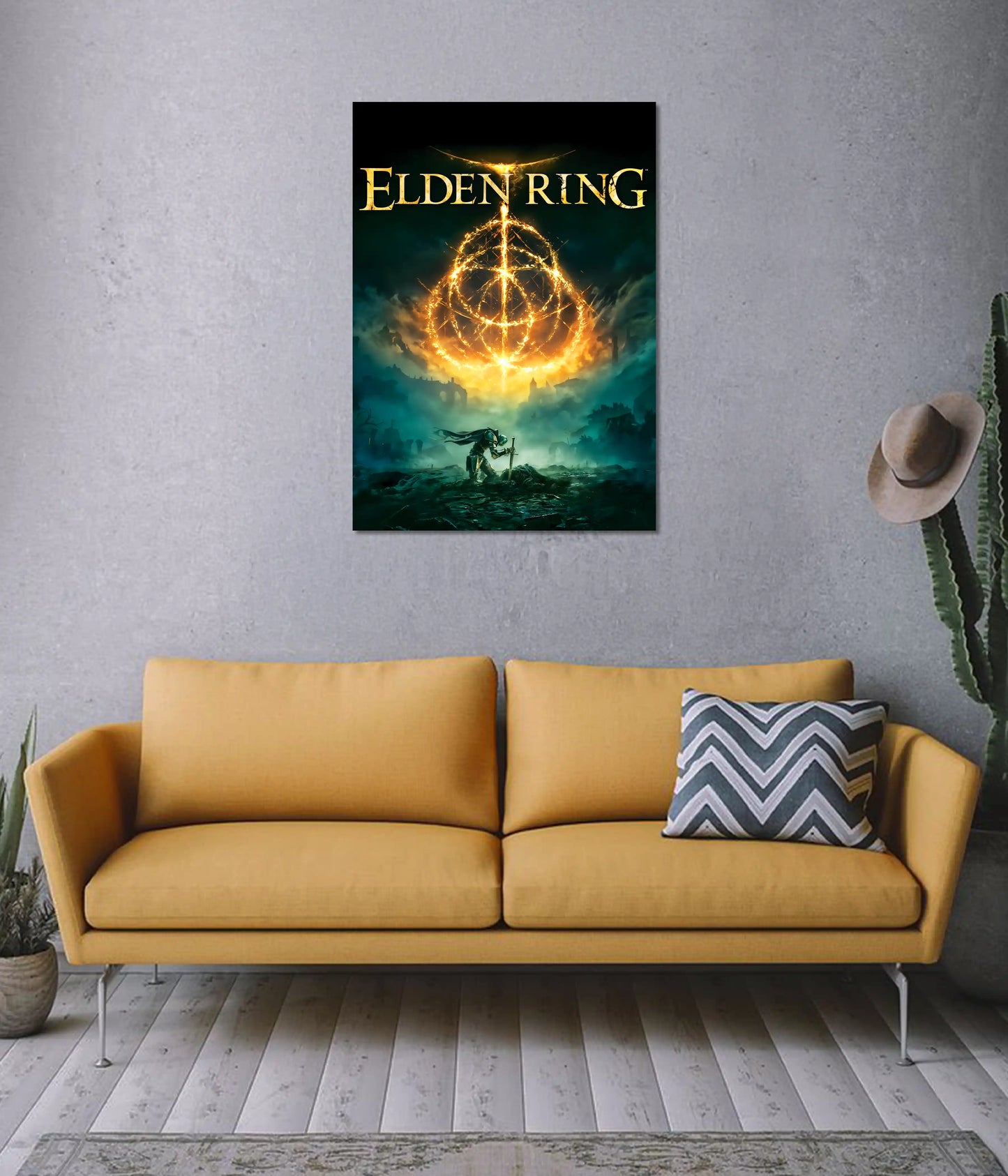 Elden Ring Glowing Sigil Poster on Wall - Everanta