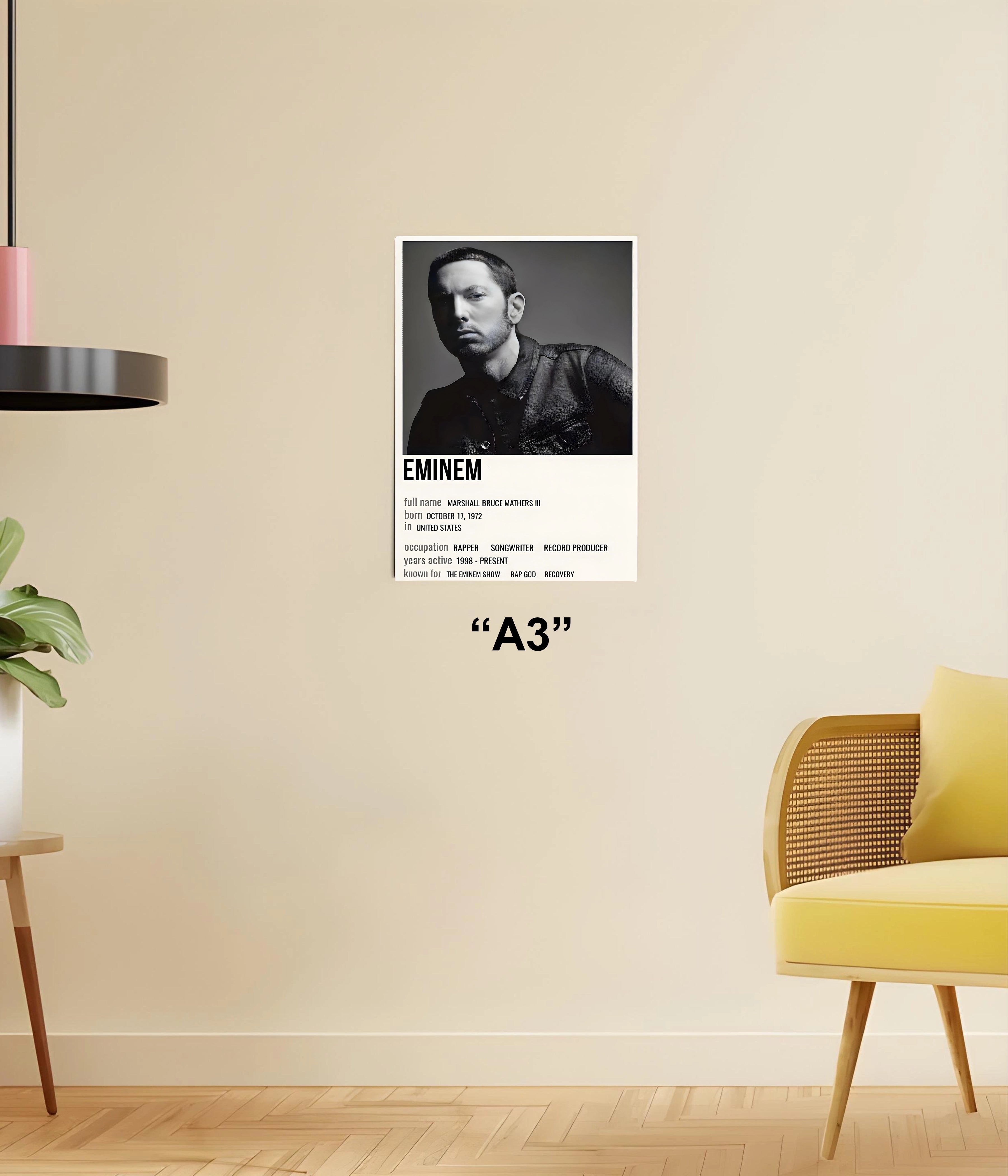Eminem – Iconic Rap Legend Wall Poster A3 Size - Everanta