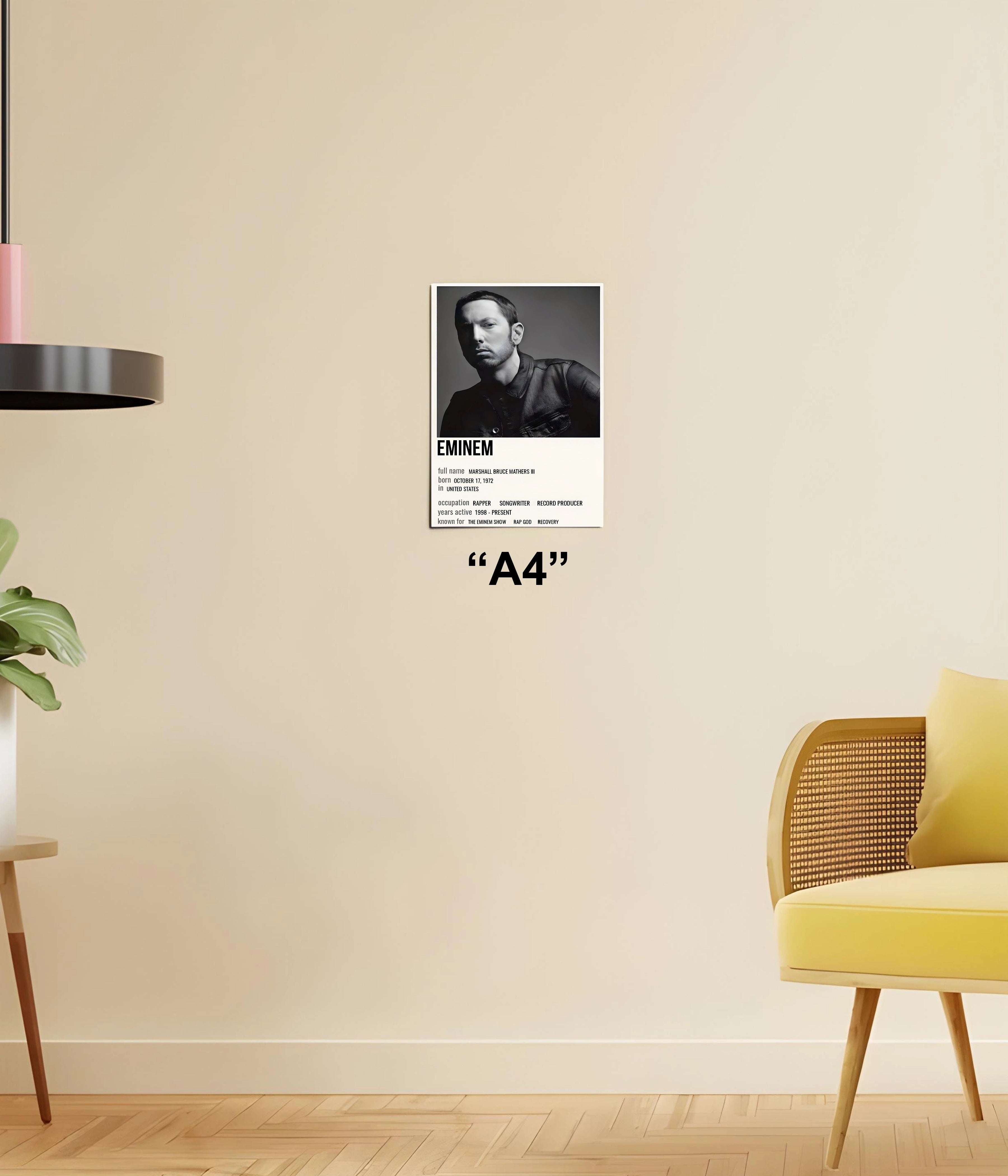 Eminem – Iconic Rap Legend Wall Poster A4 Size - Everanta