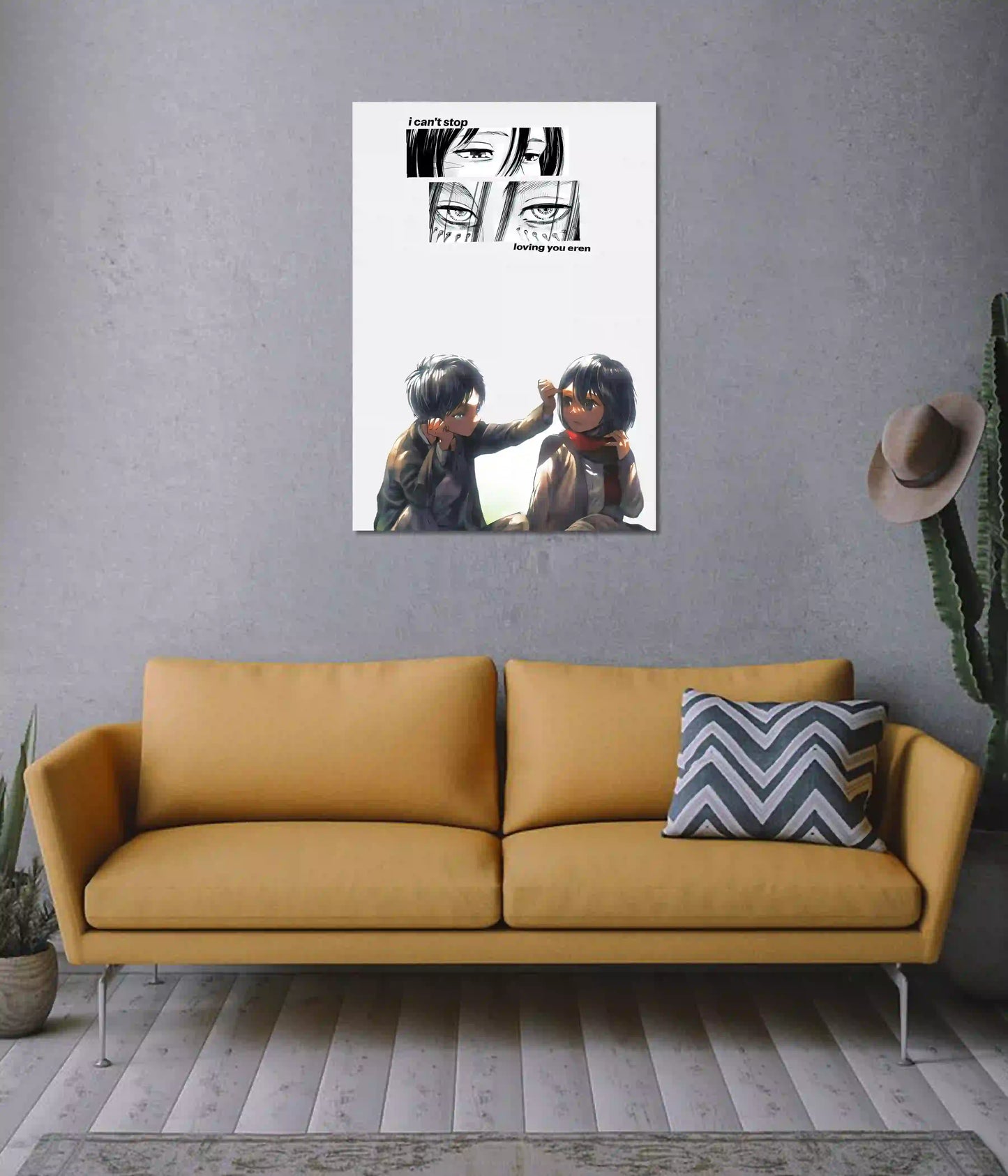 Eren & Mikasa Forever Poster on Wall - Everanta