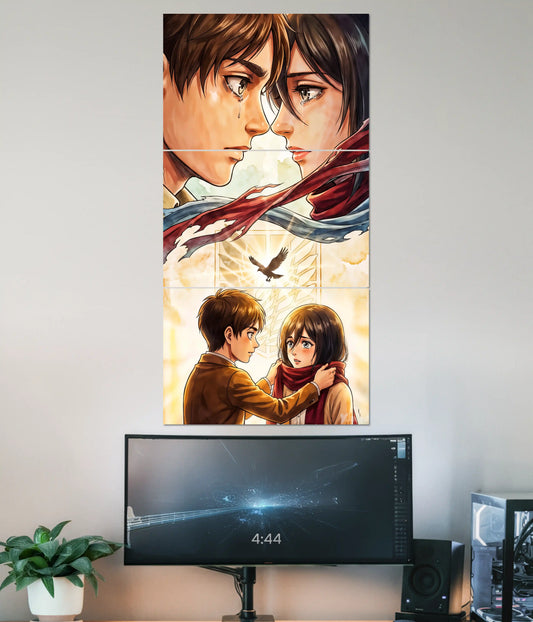 Eren & Mikasa Promise Split Poster Main Image - Everanta