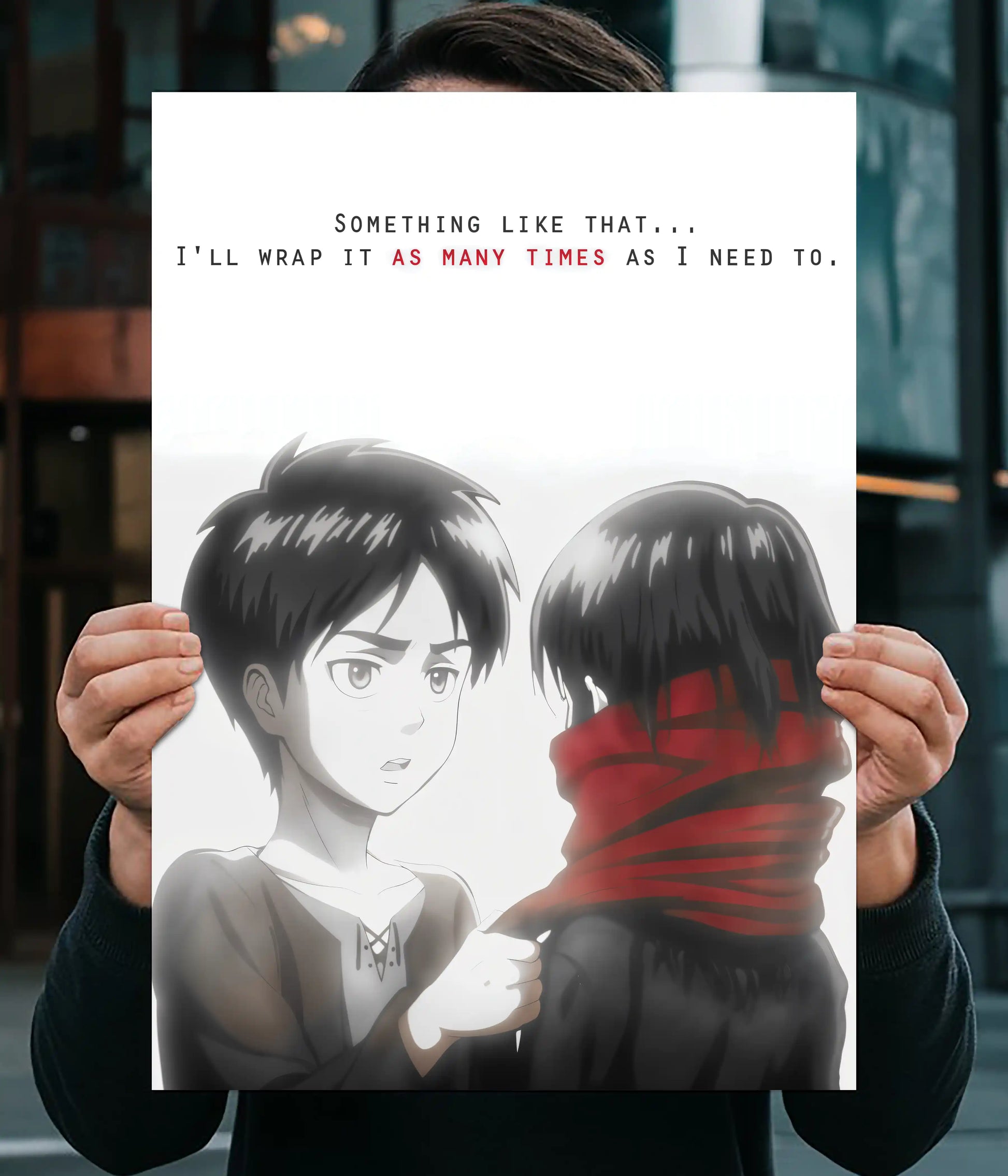 Eren & Mikasa Scarf Scene Poster Main Image - Everanta