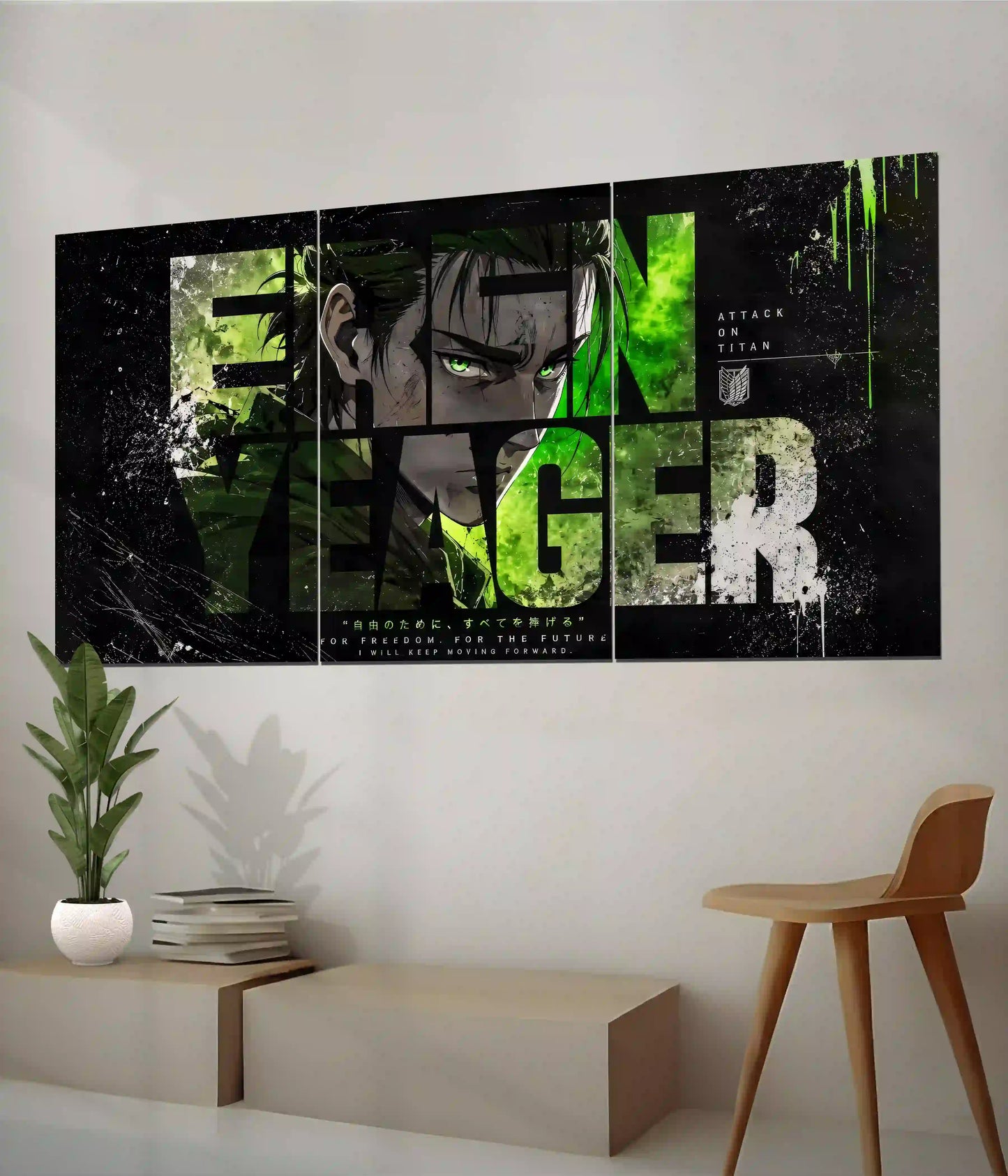 Eren Yeager Freedom Split Poster side look - Everanta