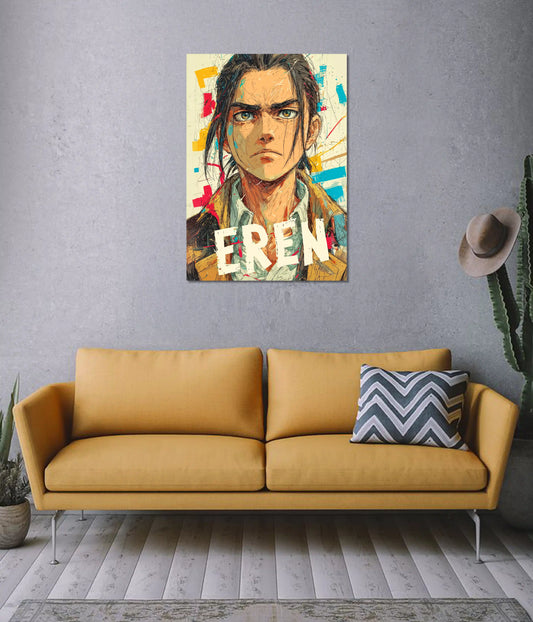 Eren Yeager Rage Poster on Wall - Everanta