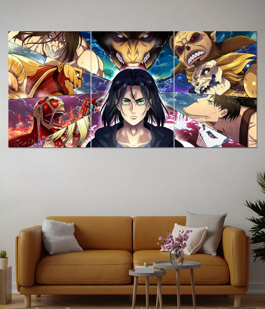 Eren Yeager – Titan War Split Poster - Everanta