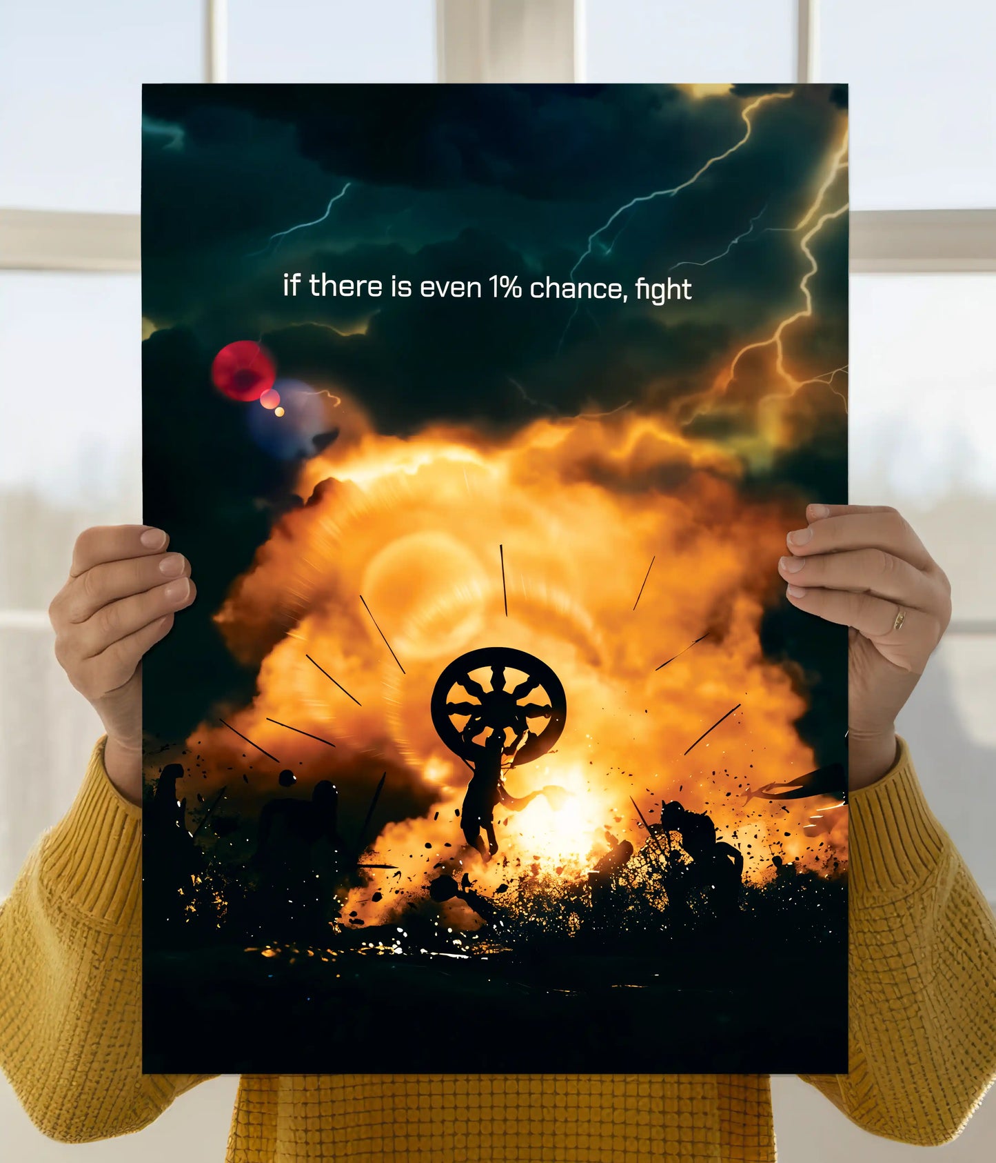 Even 1% Chance, Fight - Courage Devotional Poster Main Image - Everanta