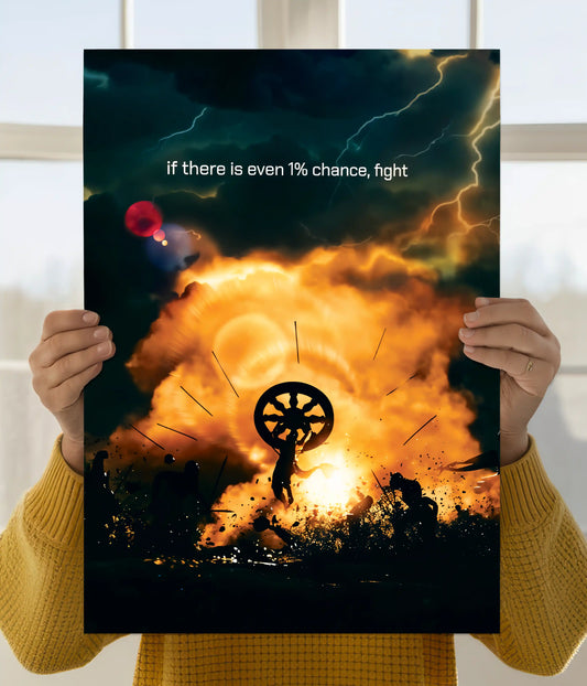 Even 1% Chance, Fight - Courage Devotional Poster Main Image - Everanta