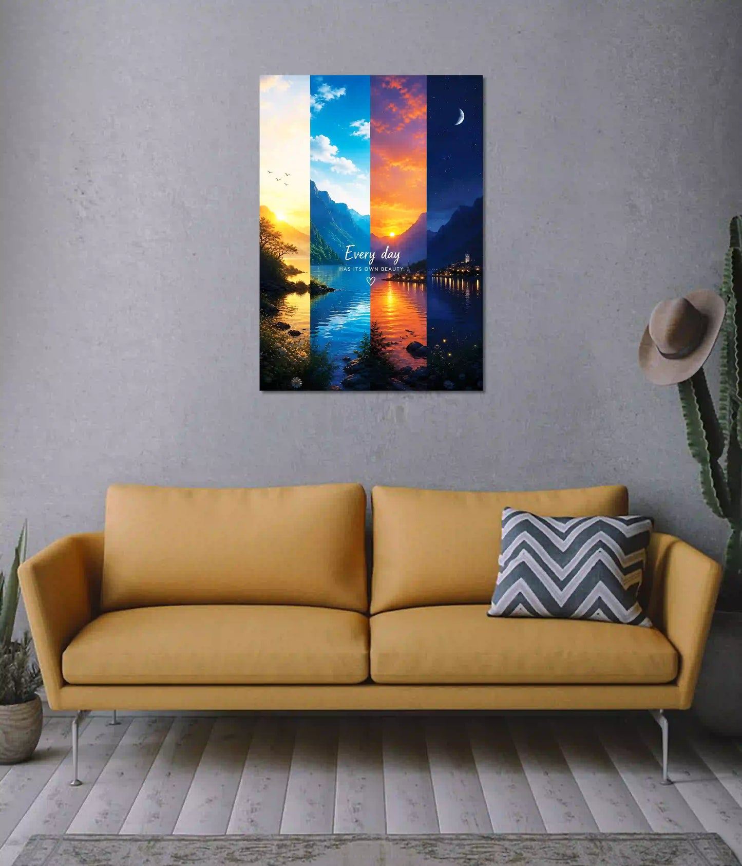 Every Day Has Its Own Beauty Aesthetic Nature Wall Poster on Wall - Everanta
