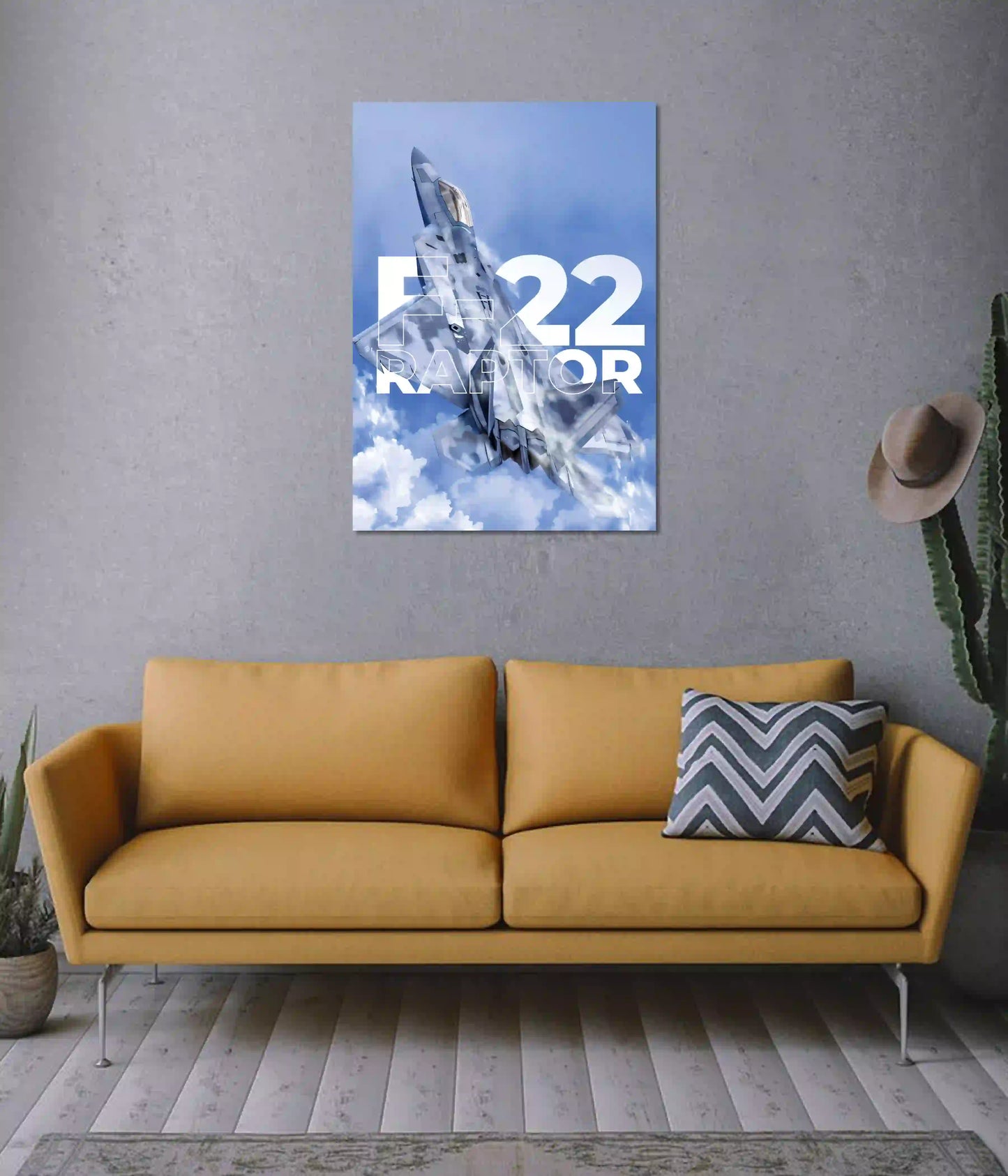 F-22 Raptor Fighter Jet Poster on Wall - Everanta