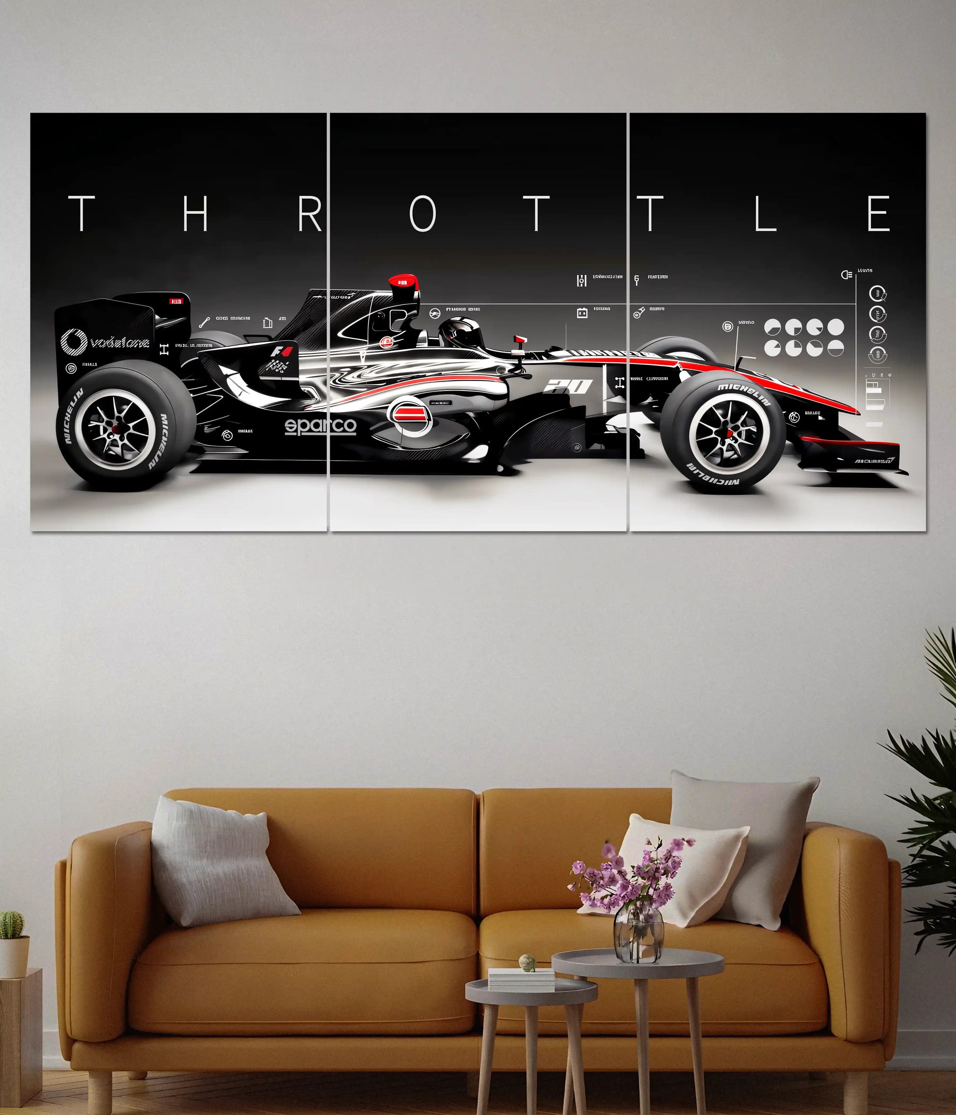 F1 Throttle Split Poster - Everanta