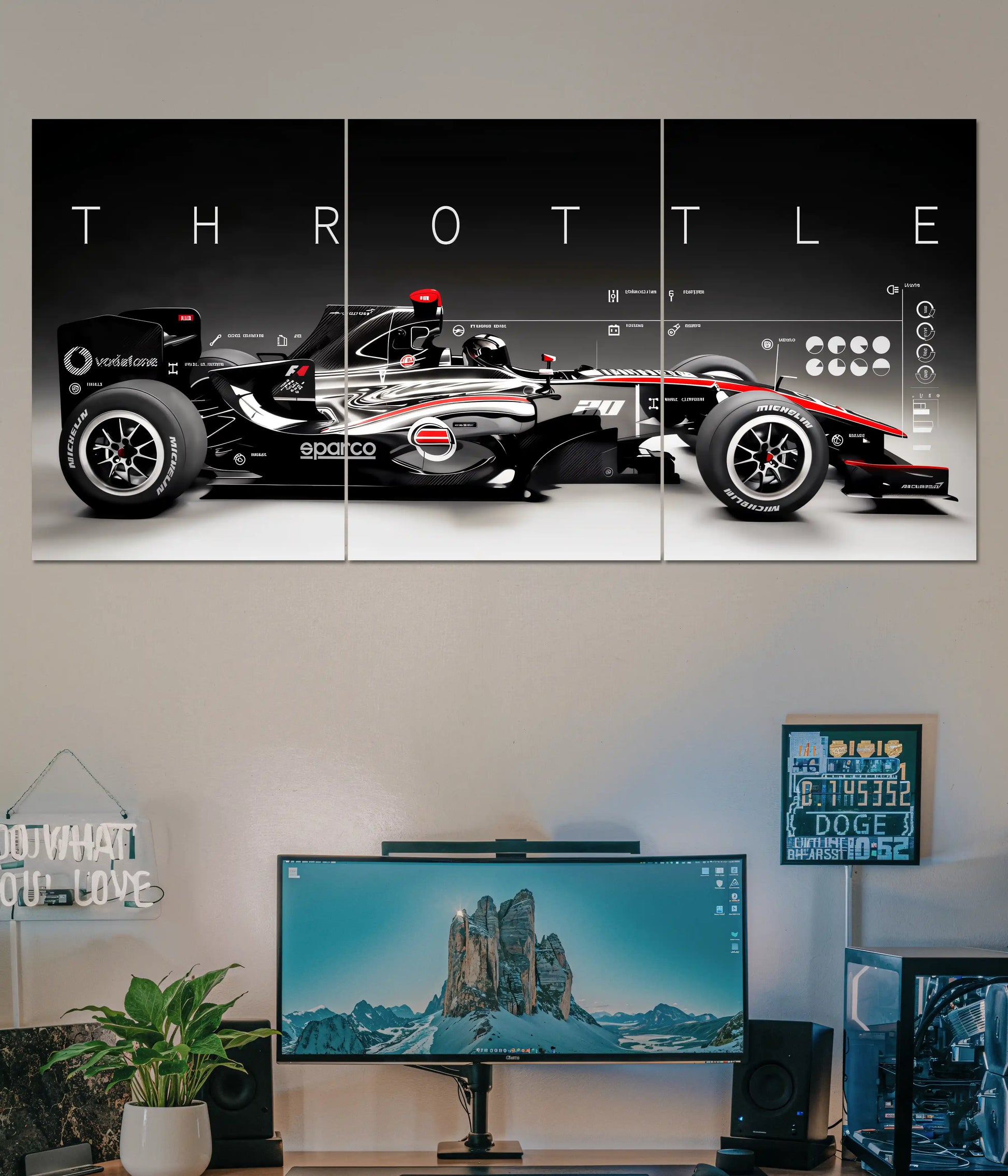 F1 Throttle Split Poster Main Image - Everanta