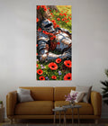 Fallen Warrior in Poppy Field – Anime Split Poster