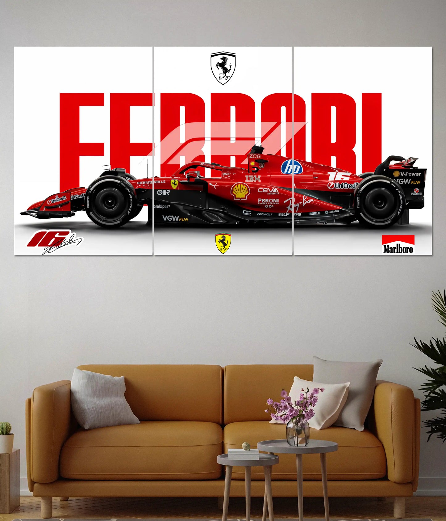 Ferrari F1 Racing Split Poster - Everanta