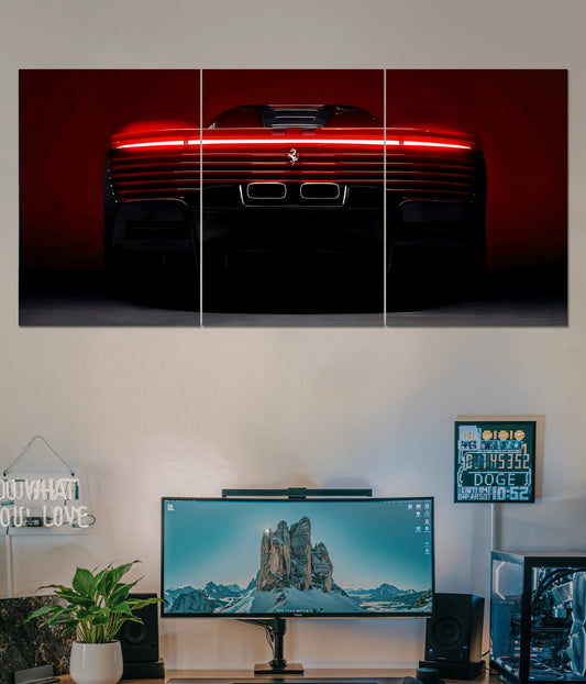 Ferrari Rear Light Split Poster Main Image - Everanta