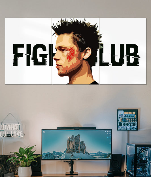 Fight Club Minimal Split Poster – Wall Art for Movie Lovers Main Image - Everanta