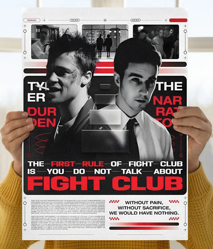 Fight Club Rule No.1 – Classic Movie Wall Poster Main Image - Everanta