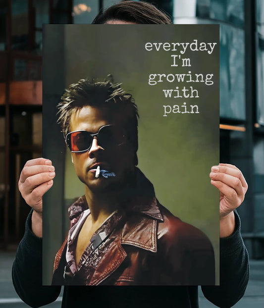 Fight Club Tyler Durden – Growing with Pain Wall Poster Main Image - Everanta