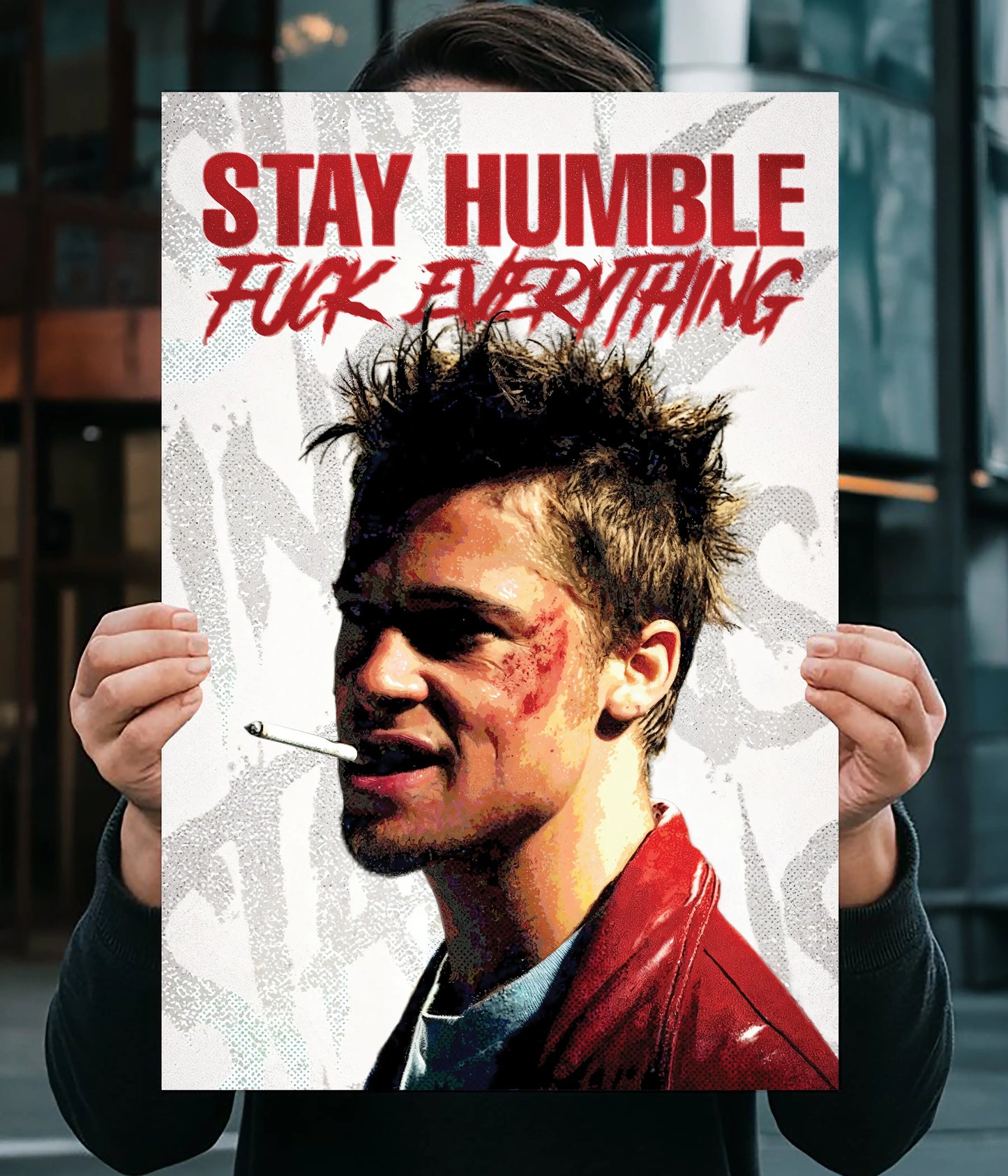 Fight Club Tyler Durden – Stay Humble Wall Poster Main Image - Everanta