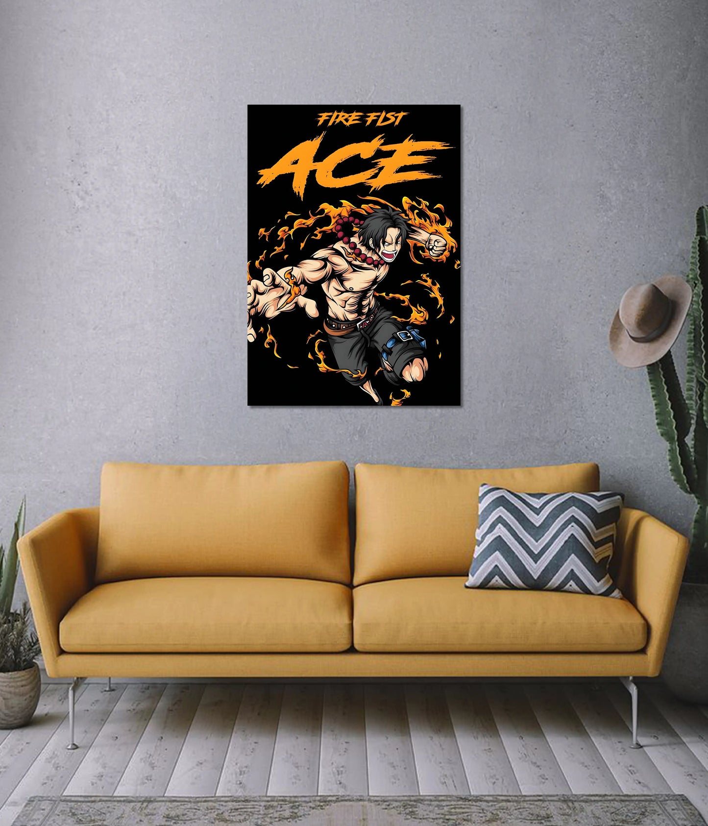 Fire Fist Ace – One Piece Wall Poster on Wall - Everanta