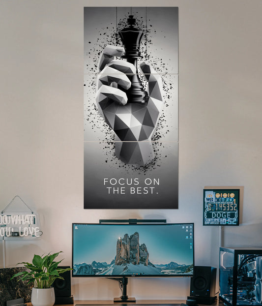 Focus on the Best – Motivational Split Poster Main Image - Everanta