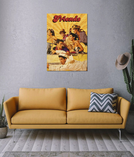 Friends Classic Sitcom Retro Poster on Wall - Everanta