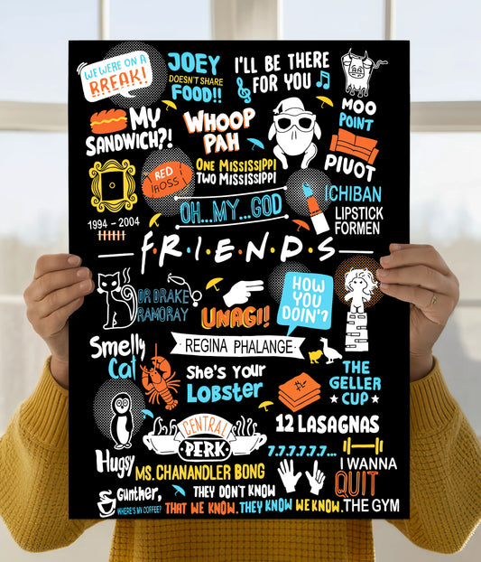 Friends Iconic Dialogues Poster Main Image - Everanta