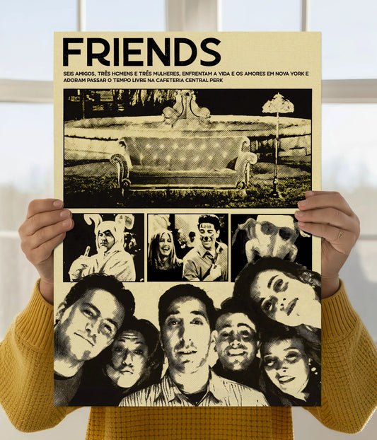 Friends Vintage Aesthetic TV Show Poster Main Image - Everanta