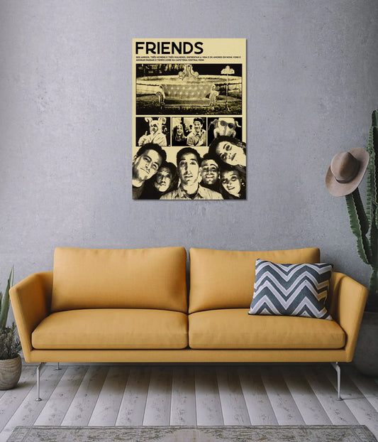 Friends Vintage Aesthetic TV Show Poster on Wall - Everanta