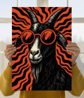 Funky Goat Aesthetic Wall Poster