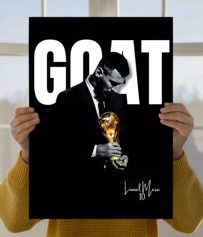 GOAT Lionel Messi World Cup Poster Main Image - Everanta