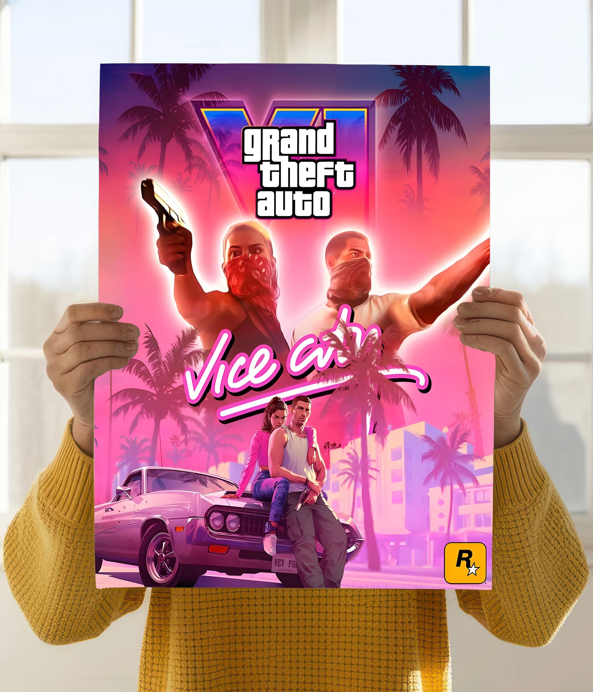 GTA 6 Vice City Poster Holding Image - Everanta