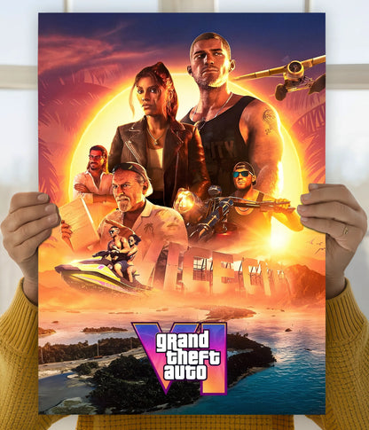 GTA VI Vice City Wall Poster – Epic Gaming Art for Gamers Main Image - Everanta
