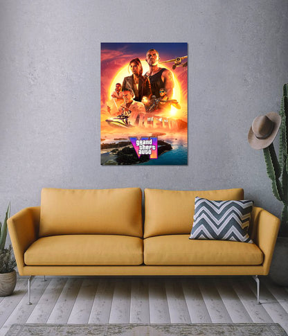 GTA VI Vice City Wall Poster – Epic Gaming Art for Gamers on Wall - Everanta