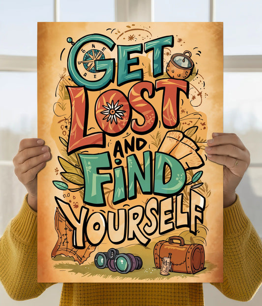 Get Lost and Find Yourself – Motivational Poster Main Image - Everanta