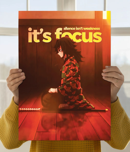 Giyu Tomioka “It’s Focus” – Demon Slayer Poster Main Image - Everanta