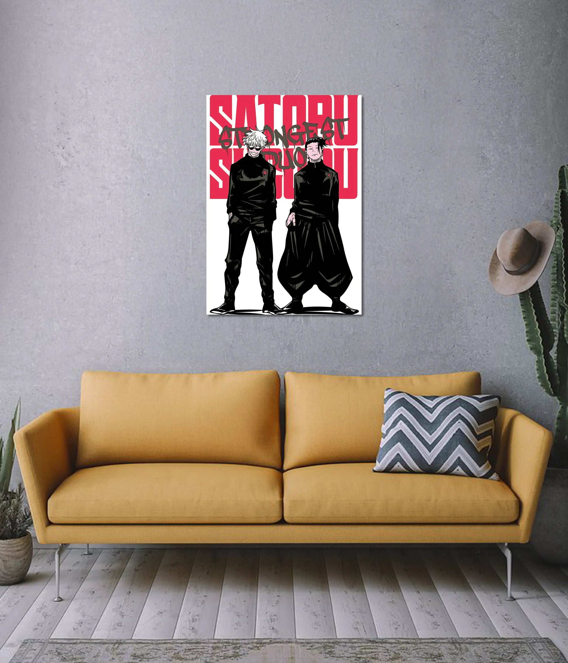 Gojo & Geto Strongest Duo Wall Poster on Wall - Everanta
