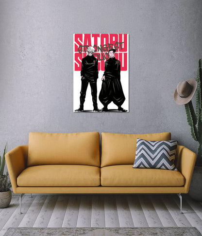 Gojo & Geto Strongest Duo Wall Poster on Wall - Everanta