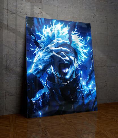 Gojo Satoru – Limitless Awakening Metal Poster Main Image - Everanta