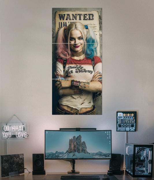 Harley Quinn Wanted Split Poster - Everanta