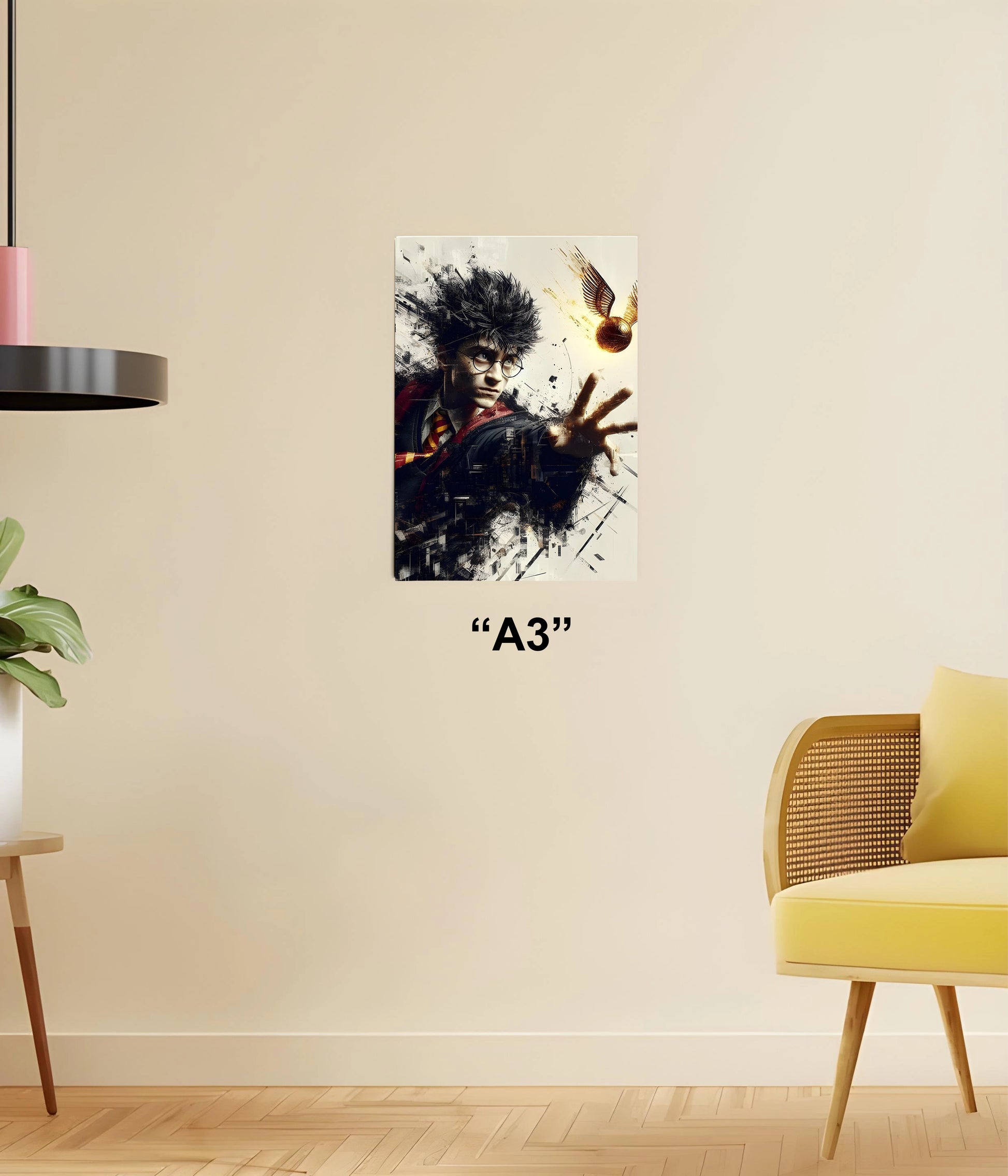 Harry Potter & The Golden Snitch – Magical Wall Poster A3 Size - Everanta
