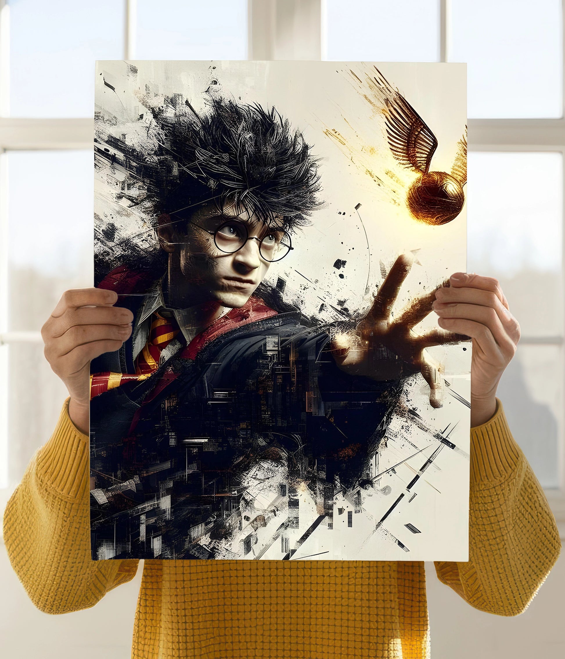 Harry Potter & The Golden Snitch – Magical Wall Poster Holding Image - Everanta